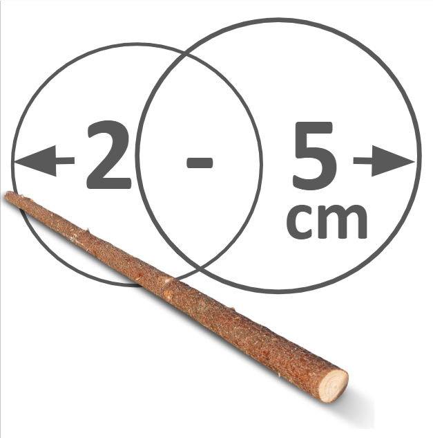 Rafter med bark kl. A  Ø2-5 x 220 cm
