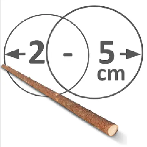 Rafter med bark kl. A  Ø2-5 x 220 cm