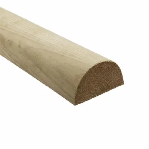Cylinderdrejet flækket granrafte uden bark - Ø5 x 250 cm